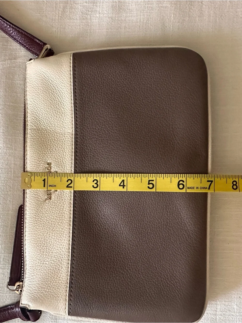 EUC Kate Spade Brown and Cream Leather Crossbody